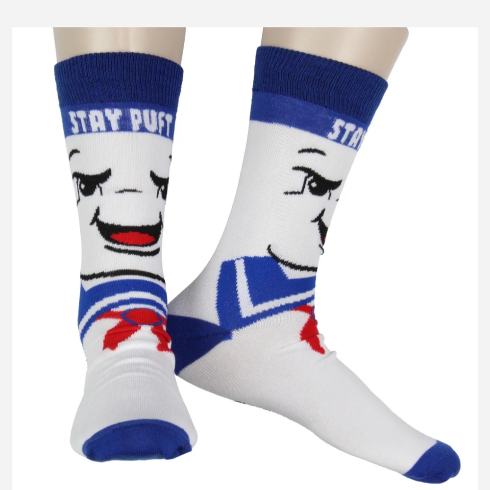 Ghostbusters Men's Stay-Puff Character Crew Socks